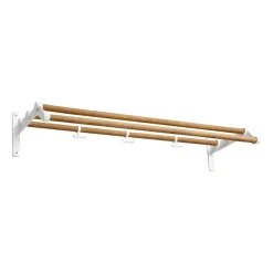 Essem Design Nostalgi 291 hoedenplank 100 cm, Bamboe-wit< Garderobehaken & Hoedenplanken