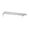 Essem Design Nostalgi 291 Hoedenplank, aluminium, wit frame< Garderobehaken & Hoedenplanken