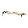 Essem Design Nostalgi 291 Hoedenplank, berken, zwart frame< Garderobehaken & Hoedenplanken