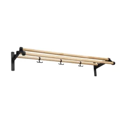 Essem Design Nostalgi 291 Hoedenplank, berken, zwart frame< Garderobehaken & Hoedenplanken