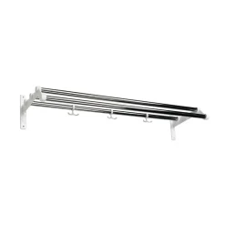 Essem Design Nostalgi 291 Hoedenplank, chroom, wit frame< Garderobehaken & Hoedenplanken