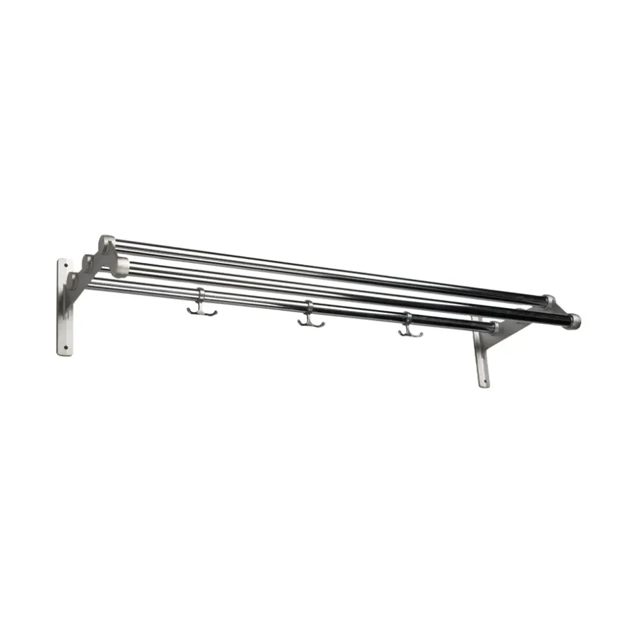 Essem Design Nostalgi 291 Hoedenplank, chroom, aluminium frame< Garderobehaken & Hoedenplanken