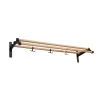 Essem Design Nostalgi 291 Hoedenplank, essenhout, zwart frame< Garderobehaken & Hoedenplanken