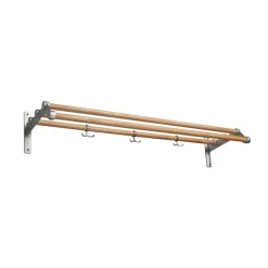Essem Design Nostalgi 291 Hoedenplank, essenhout, aluminium frame< Garderobehaken & Hoedenplanken