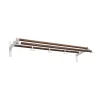 Essem Design Nostalgi 291 Hoedenplank, walnoothout, wit frame< Garderobehaken & Hoedenplanken