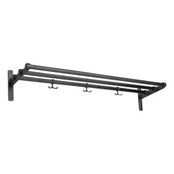 Essem Design Nostalgi hoeden-/schoenenplank, Zwartgebeitst eiken-zwart< Garderobehaken & Hoedenplanken