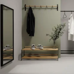 Essem Design Nostalgi kapstok 100 cm, eiken-zwart< Haken & Hangers