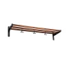 Essem Design Nostalgi Schoenenrek of hoedenplank, walnoothout, zwart frame< Garderobehaken & Hoedenplanken