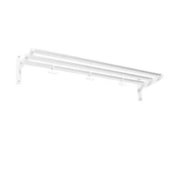 Essem Design Nostalgi Schoenenrek of hoedenplank, aluminium, wit frame< Garderobehaken & Hoedenplanken