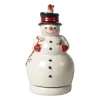 Villeroy & Boch Nostalgic Melody muziekdoos sneeuwpop, Wit< Kerstdecoraties