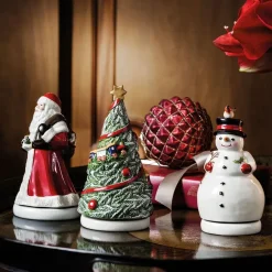 Villeroy & Boch Nostalgic Melody muziekdoos sneeuwpop, Wit< Kerstdecoraties