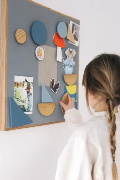 Nofred Noticeboard magneetbord + 3 magneten, Blauw< Prikborden|Kinderkamer Interieuraccessoires