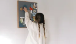 Nofred Noticeboard magneetbord + 3 magneten, Blauw< Prikborden|Kinderkamer Interieuraccessoires