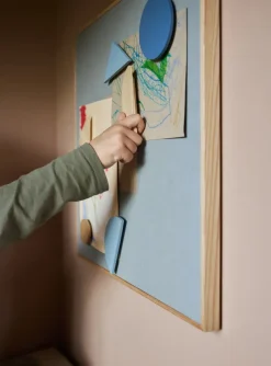 Nofred Noticeboard magneetbord + 3 magneten, Blauw< Prikborden|Kinderkamer Interieuraccessoires
