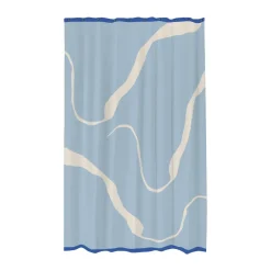 Mette Ditmer Nova Arte douchegordijn 150x200 cm, Light blue-off-white< Douchegordijnen