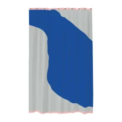 Mette Ditmer Nova Arte douchegordijn 150x200 cm, Light grey-cobalt< Douchegordijnen