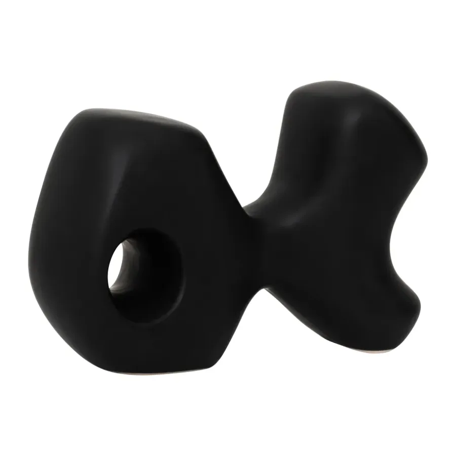 URBAN NATURE CULTURE Object Noggin vis sculptuur, Matt black< Decoratieve Accessoires