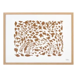 Iittala Oiva Toikka Cheetah poster bruin, 50x70 cm< Posters