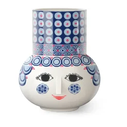 Bjørn Wiinblad Olga vaas 20 cm, Blauw< Vazen