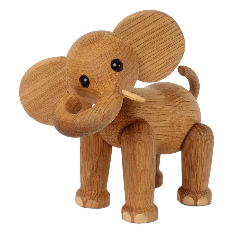 Spring Copenhagen Ollie decoratie olifant, Eikenhout-esdoorn< Houten Beelden