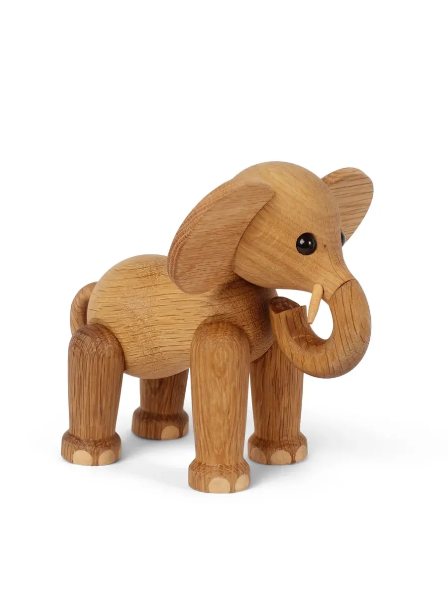 Spring Copenhagen Ollie decoratie olifant, Eikenhout-esdoorn< Houten Beelden