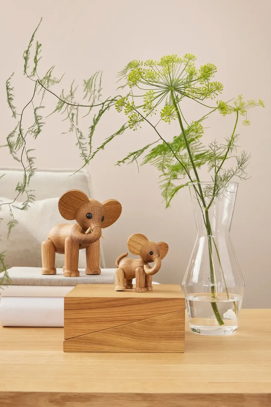 Spring Copenhagen Ollie decoratie olifant, Eikenhout-esdoorn< Houten Beelden