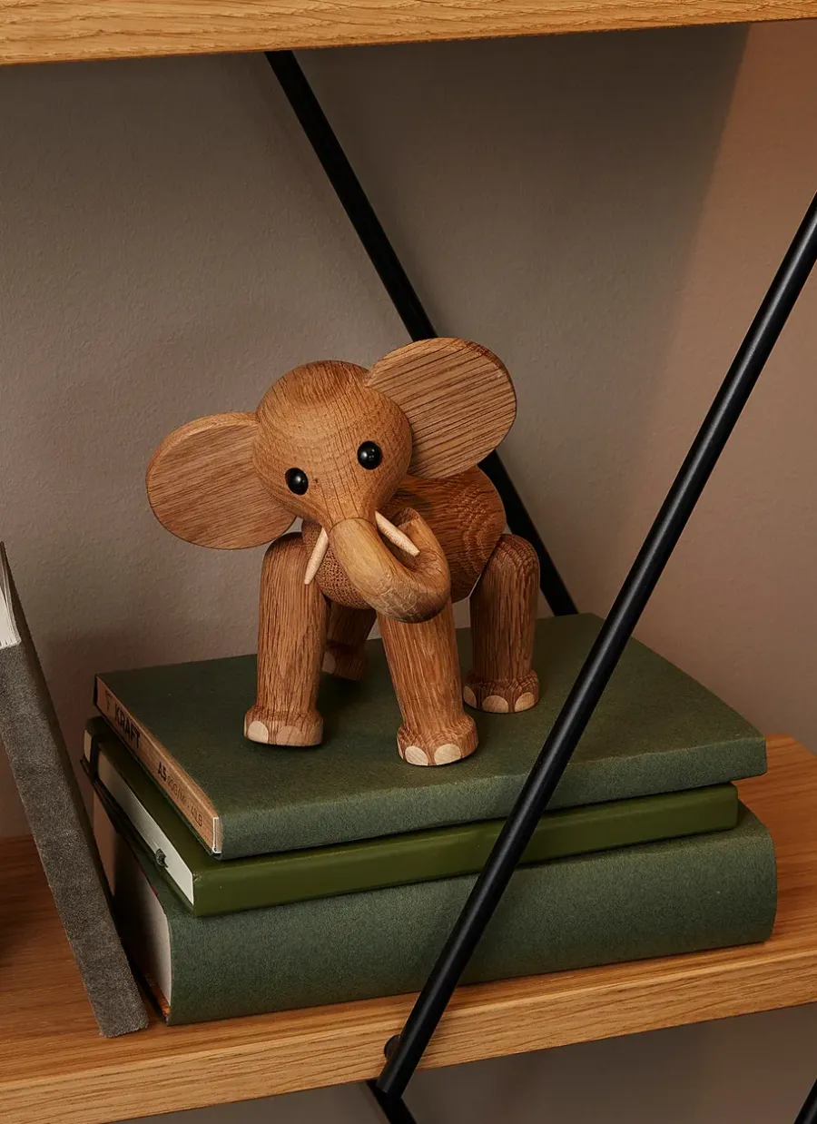 Spring Copenhagen Ollie decoratie olifant, Eikenhout-esdoorn< Houten Beelden
