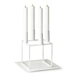 Audo Copenhagen Onderbord voor de Kubus 4 kandelaar, white (wit)< Kaarsenaccessoires