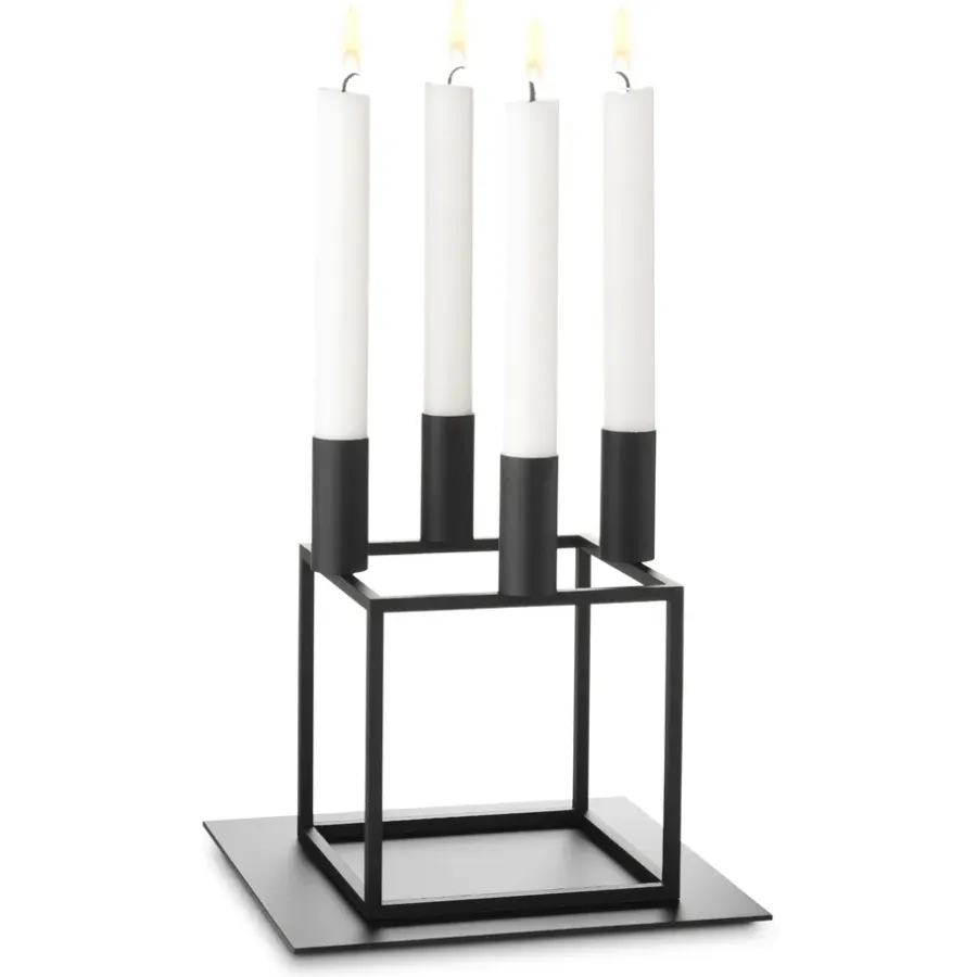 Audo Copenhagen Onderbord voor de Kubus 4 kandelaar, black (zwart)< Kaarsenaccessoires