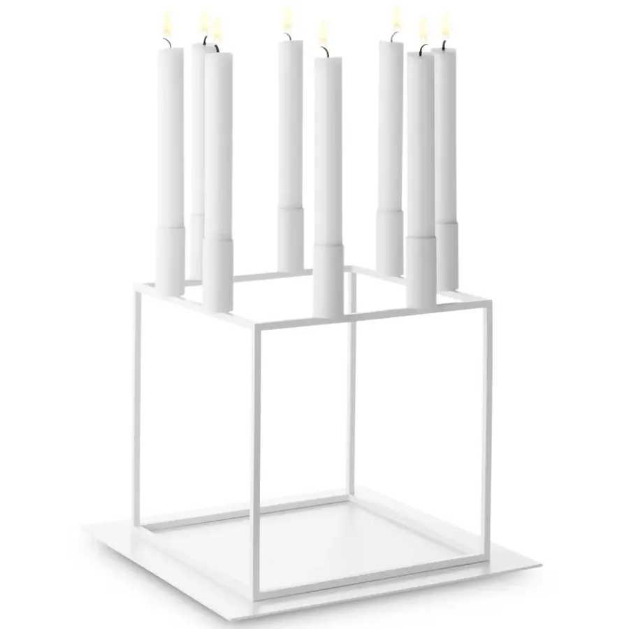 Audo Copenhagen Onderbord voor de Kubus 8 kandelaar, white (wit)< Kaarsenaccessoires