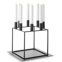 Audo Copenhagen Onderbord voor de Kubus 8 kandelaar, black (zwart)< Kaarsenaccessoires
