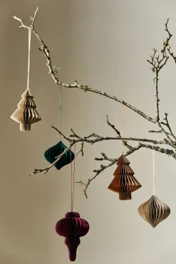 Scandi Living Onion kerstballen 4-pack, Beige< Kerstdecoraties