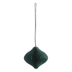 Scandi Living Onion kerstballen 4-pack, Forest Green< Kerstdecoraties