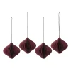 Scandi Living Onion kerstballen 4-pack, Red< Kerstdecoraties