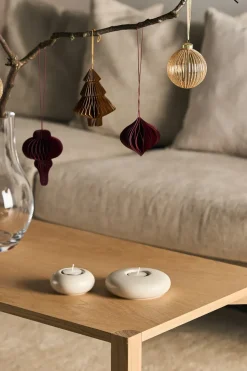 Scandi Living Onion kerstballen 4-pack, Red< Kerstdecoraties
