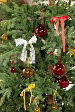 Byon Opacity kerstbal M Ø8 cm 2-pack, Geel< Kerstdecoraties