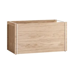 MOEBE Opbergdoos eikenhout 33x60 cm, Wood, white< Dozen & Boxen