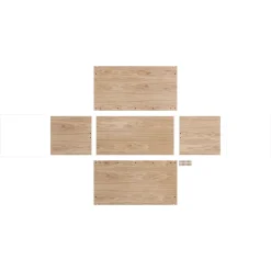 MOEBE Opbergdoos eikenhout 33x60 cm, Wood, white< Dozen & Boxen