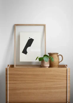 MOEBE Opbergdoos eikenhout 33x60 cm, Wood, white< Dozen & Boxen
