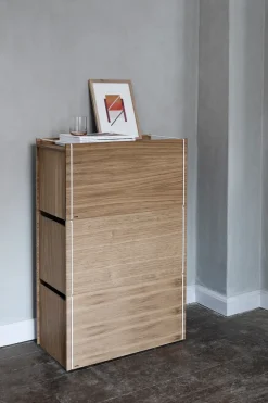MOEBE Opbergdoos eikenhout 33x60 cm, Wood, white< Dozen & Boxen