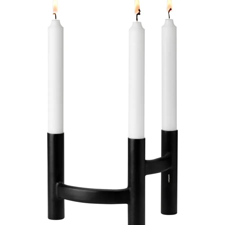 Stelton Ora kandelaar met drie armen, Zwart< Kandelaars