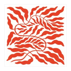 Fine Little Day Orange red leaf, 50x50 cm< Posters|Kinderkamer Interieuraccessoires