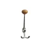 Essem Design Oskar haak, aluminium, eikenknop< Haken & Hangers