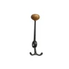 Essem Design Oskar haak, zwart, eikenknop< Haken & Hangers