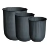 DBKD Out stripe bloempot 3-pack, Black< Bloempotten
