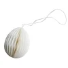 DBKD Ovoid paashanger papier 7 cm, White< Paasdecoratie