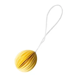 DBKD Ovoid paashanger papier small 4 cm, Yellow< Paasdecoratie