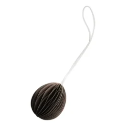 DBKD Ovoid paashanger papier small 4 cm, Brown< Paasdecoratie