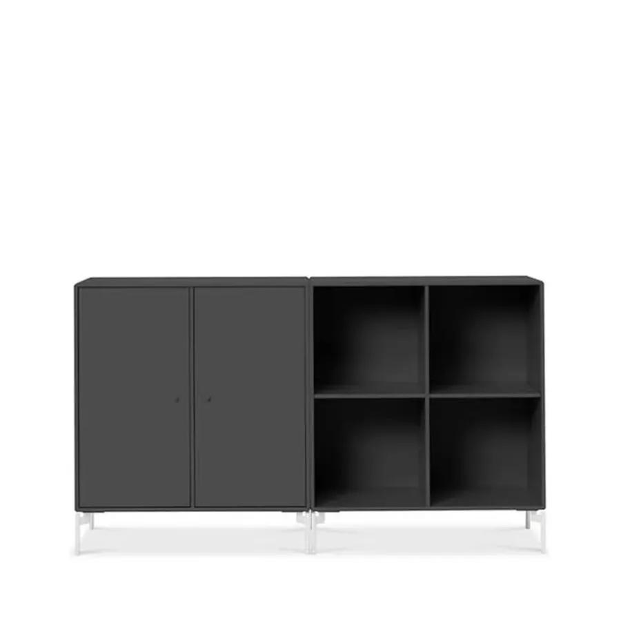 Montana Pair sideboard, anthracite 04, witgelakte poten< Ladekasten & Dressoirs