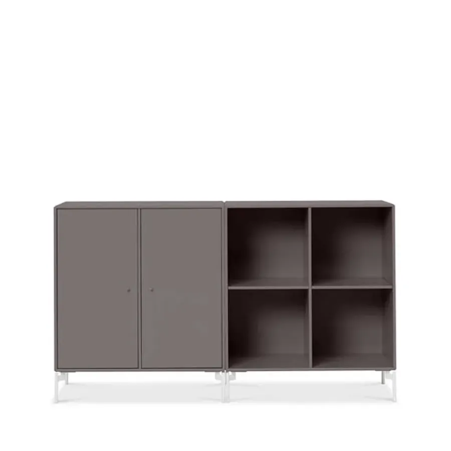 Montana Pair sideboard, coffee 35, witgelakte poten< Ladekasten & Dressoirs
